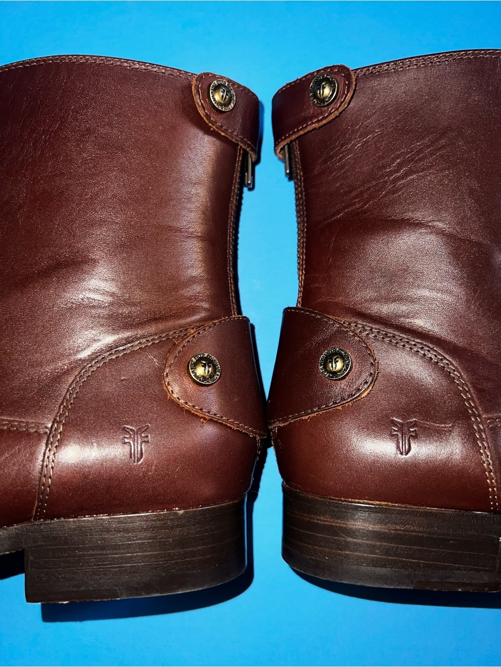 Frye Melissa Button Short 2 Size 7M Redwood Boots - Picture 4 of 9